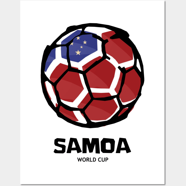 Samoa Football Country Flag Wall Art by KewaleeTee